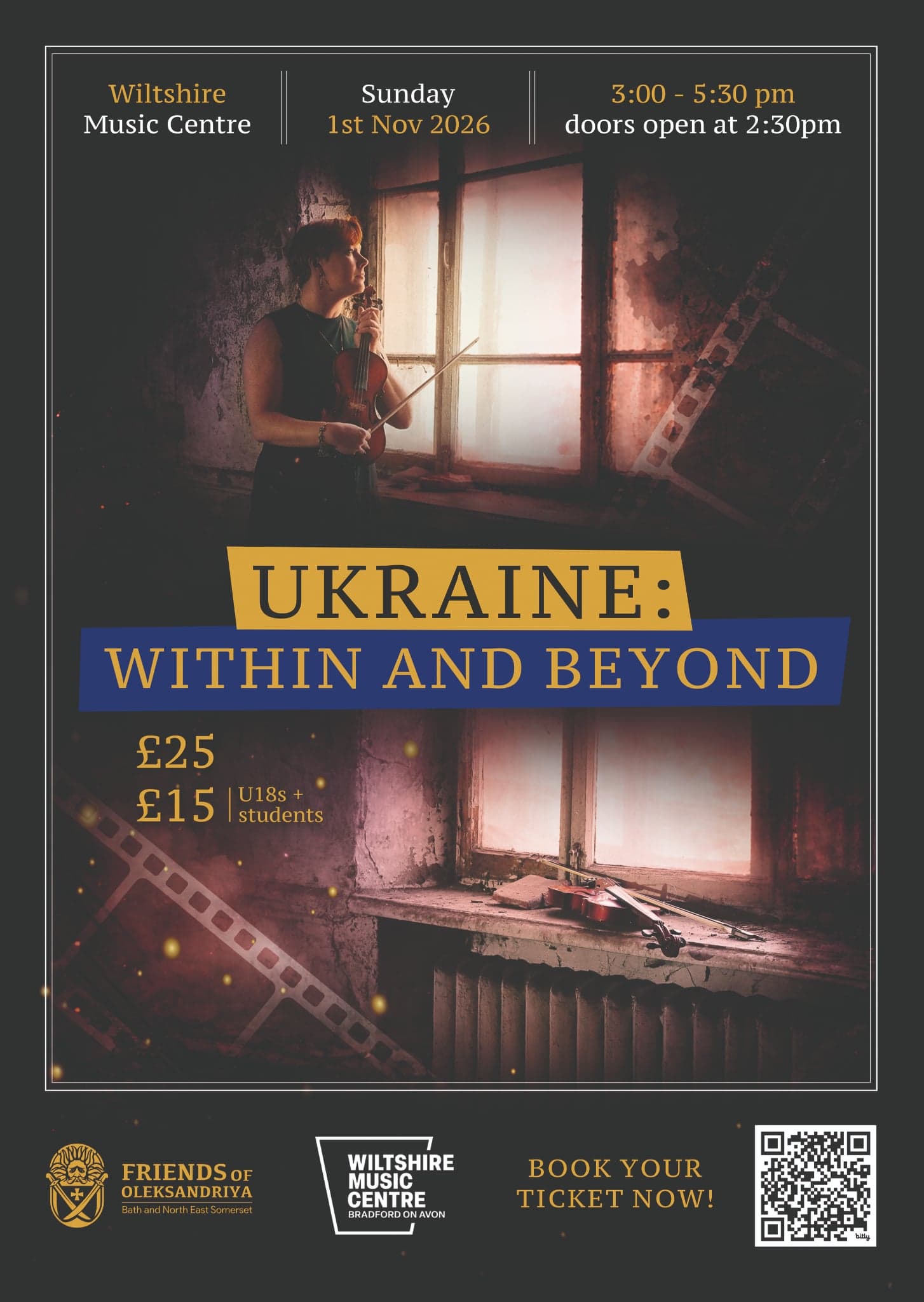 Ukraine: Within and Beyond event poster, Wiltshire Music Centre, 1 November 2026